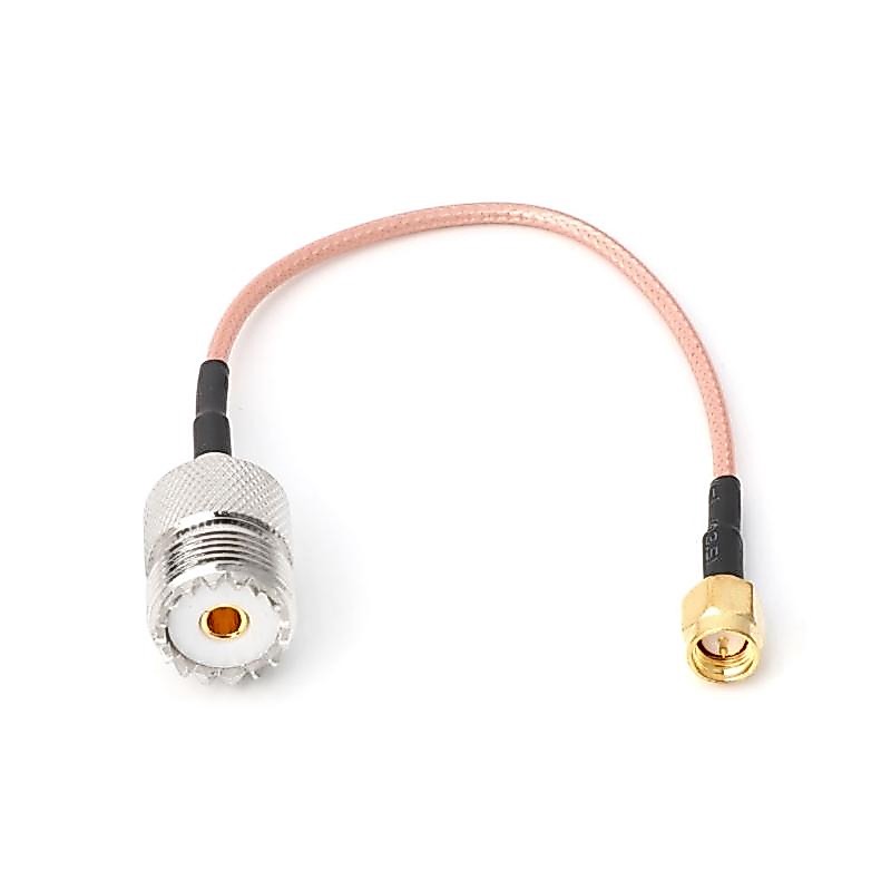 Rg316 สายจัมเปอร์ Pigtail UHF SO239 หญิง PL259 ถึง SMA ชายปลั๊ก Crimp Adapter