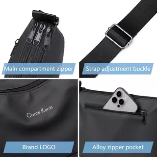 LABER LEE Mens Crossbody Bag Water Resistance Oxford Fabric Shoulder Bag Casual Sling Messenger Bag for Work Business Travel Daily Use