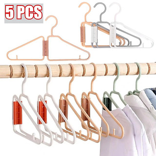 5Pcs Foldable Hangers Travel Hotel Folding Clothes Hanger Universal Size Household Clothing Cabinet Storage Hanger
