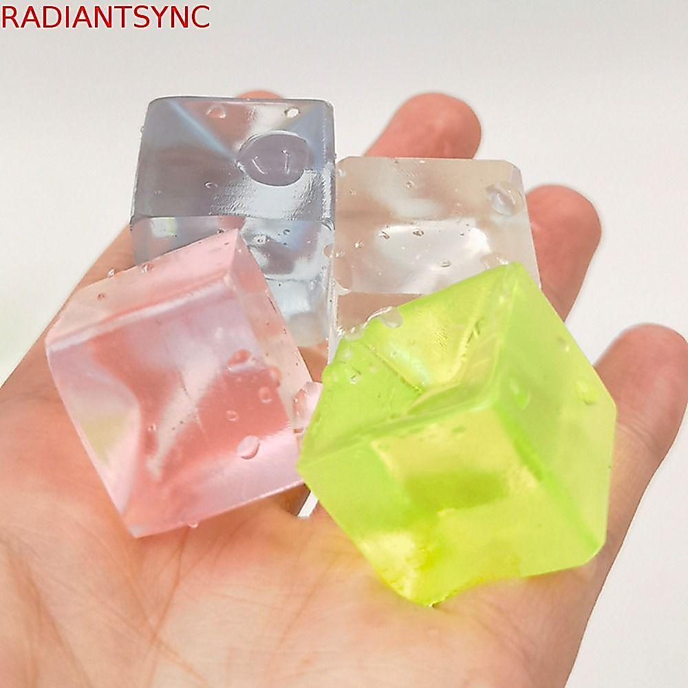 RADIANTSYNC บล็อกน้ําแข็งบีบ, โปร่งใส Mini ICE Cube Balls, Ins การ์ตูน Creative Soft Cat Paw ช้า Rebound ของเล่นวันเกิด