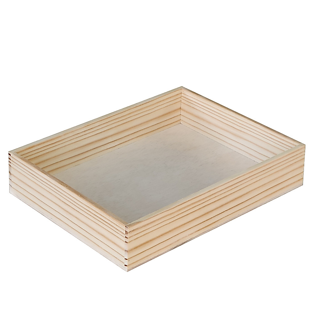LM4 ลังไม้ กล่องไม้ WOODEN BOX จากไม้แท้ธรรมชาติ ขนาด 17x26x7 ซม.