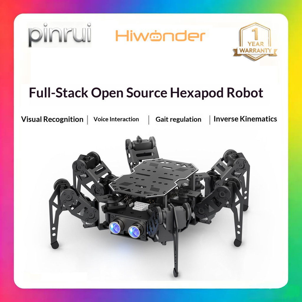 Hiwonder ESP32 หุ่นยนต์หกขา miniHexa bionic spider AI การจดจําภาพเสียง Arduino การเขียนโปรแกรม