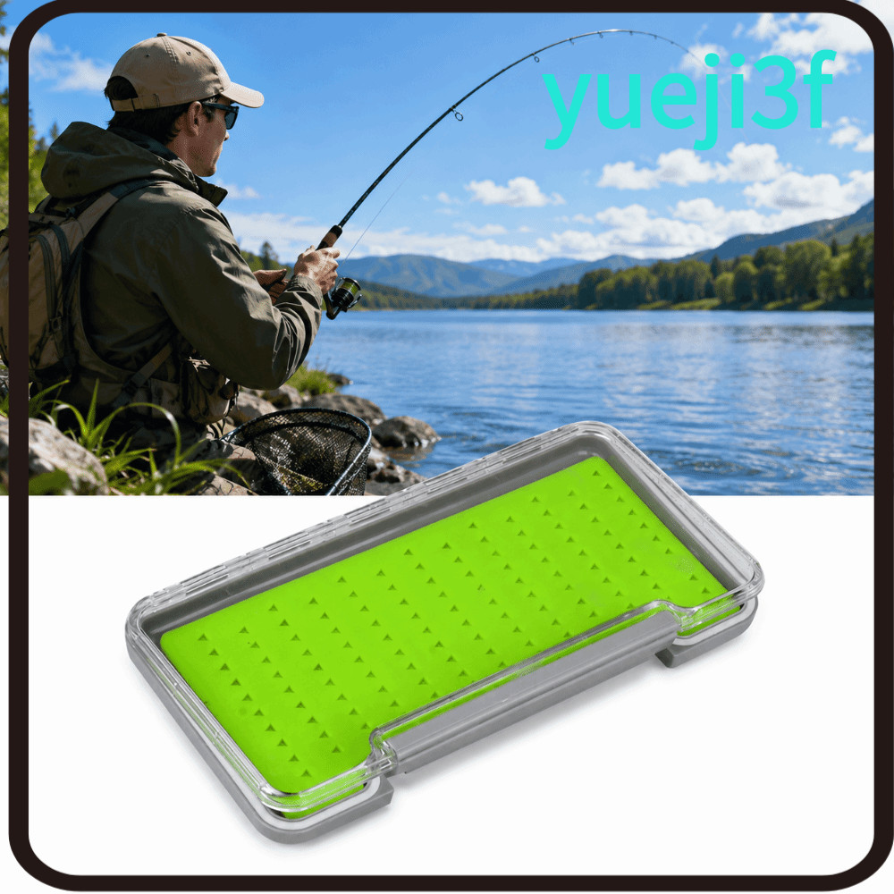 YUEJI 2PCS Fly Fishing Box,ฝาปิดน้ําหนักเบาFly Storage,แบบพกพาSuper Slimกันน้ําFly Box Fly Fishing