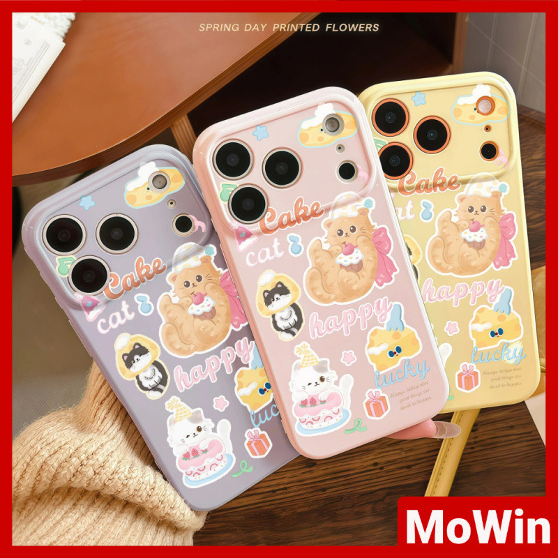 Mowin Case - เคสโทรศัพท์รูปหัวใจ นุ่มและเงา เข้ากันได้กับเคส iPhone 11 และ iPhone 17 Pro Max แมวน่าร
