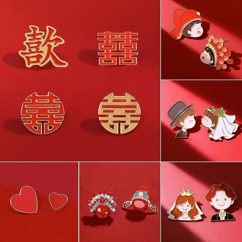 Happy Word เข็มกลัดคอปก Pin Buckle Pin Buckle Wedding Anniversary Gift Badge Badge