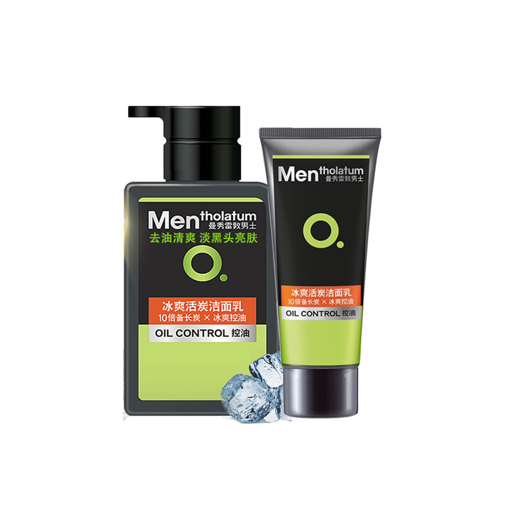 Mentholatum Facial Cleanser Mens Oil Control Acne Cleanser Moisturizing Foam Cool Anti-Acne 150ml