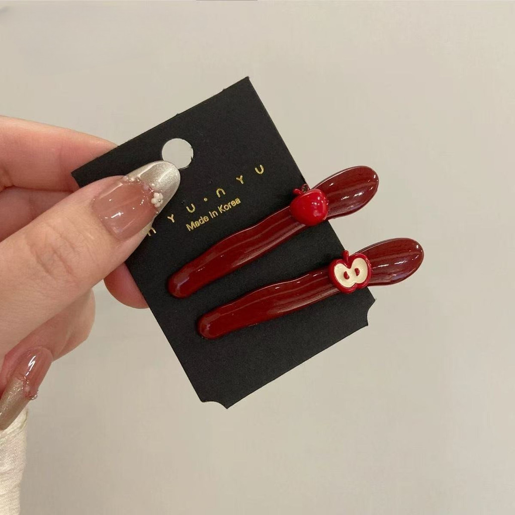 กิ๊บติดผมแบบแอปเปิ้ลสีแดง สำหรับวัยสาวและงานแต่งตัวยุคปัจจุบัน ราคา ถูกที่สุด ดีลบีเคเค แกลเลอรีภาพที่ 4