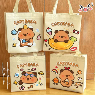 Goodies Birthday for Kids Capybara Tuition Beg Sekolah Tote Bag
