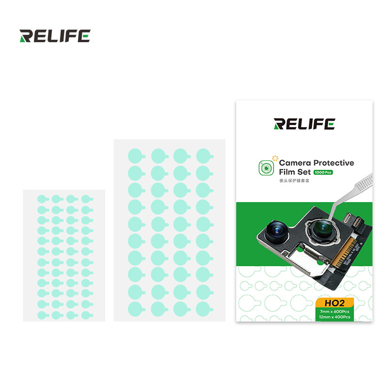 ฟิล์มกันฝุ่นกล้องโทรศัพท์มือถือ กล้องโทรศัพท์มือถือกันรอย 1000pcs. Relife HO2 สติ๊กเกอร์เลนส์กล้อง 7mm/12mm