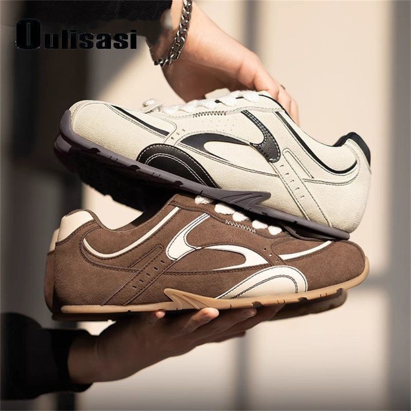 Ollie รองเท้าผู้ชาย 2025 ฤดูร้อนรองเท้าฝึกซ้อมเยอรมันกีฬารองเท้าผ้าใบลําลอง Retro American Niche All