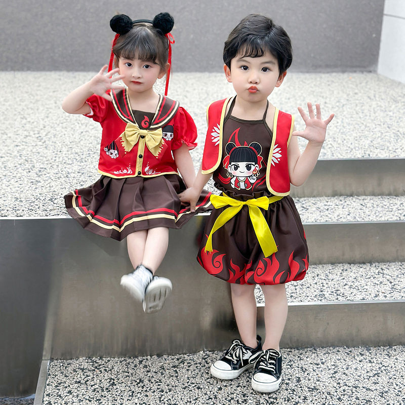 ชุดการแสดงของ Nezha สําหรับเด็ก, เสื้อผ้า cosplay สำหรับเด็กหญิง