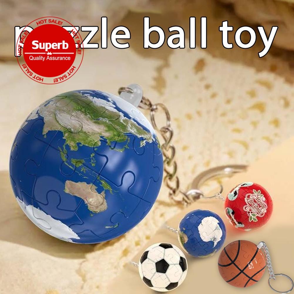 3d ปริศนาทรงกลม Ball-รูป Creative Building Block Key ของเล่นจี้คู่ของขวัญ I0f6