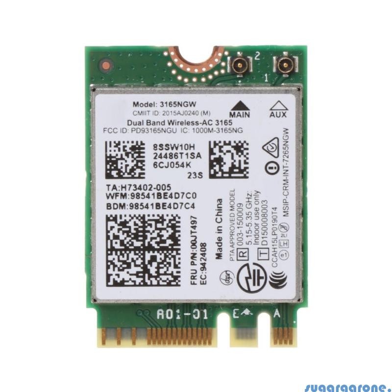 น้ําตาล 3165NGW Dual Band Wirless WiFi Card BT-เข้ากันได้กับ 4 0 อะแดปเตอร์ 802 11ac