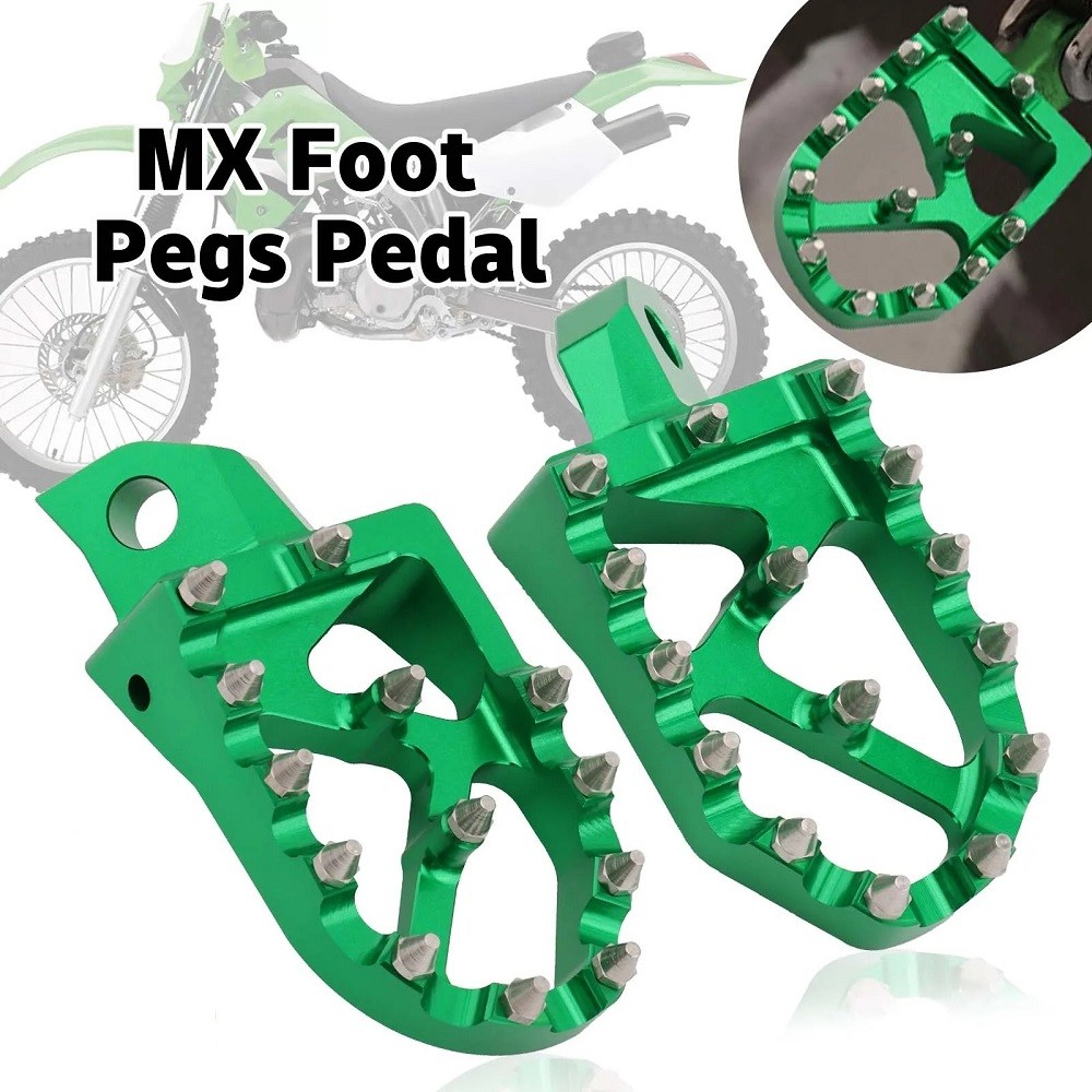 หมุดเท้ารถจักรยานยนต์ Dirt Bike Footpeg Footrest Pedal สําหรับ Kawasaki KDX200 95-05 KDX200R 97-01 K
