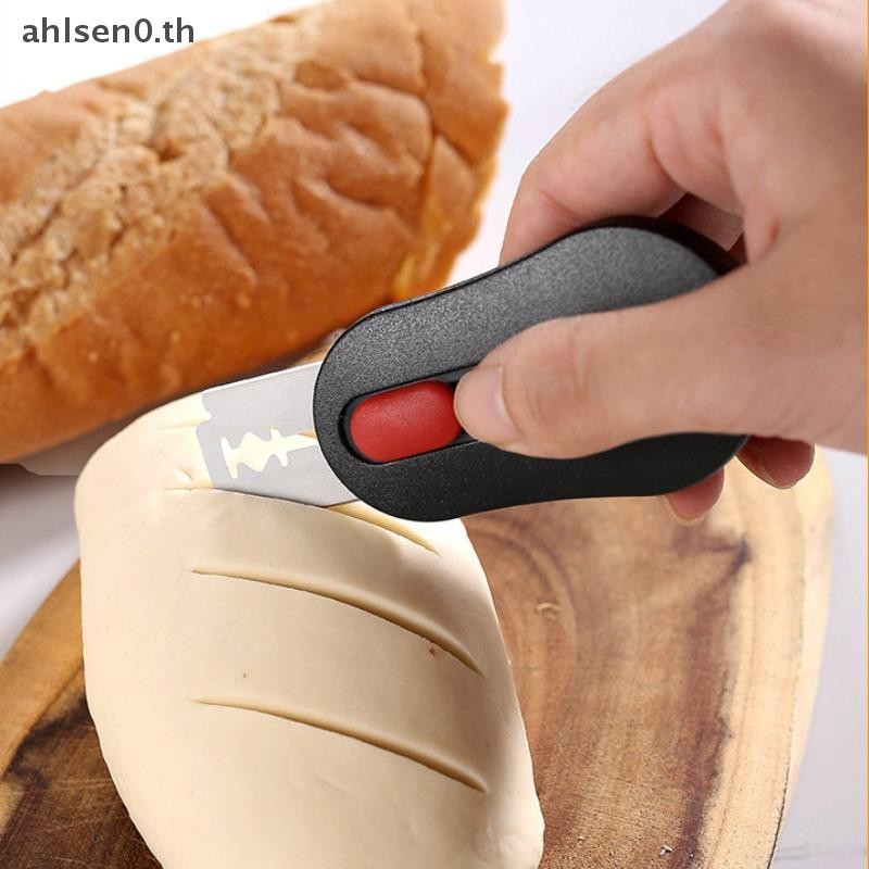 Ahlsen0 ชุดใบมีดหั่นขนมปังโฮมเมด Sourdough Dough Scribing เครื่องมือ 5 ใบมีดเปลี่ยนขนมปัง Scring มีดมีดโกนเครื่องตัด th