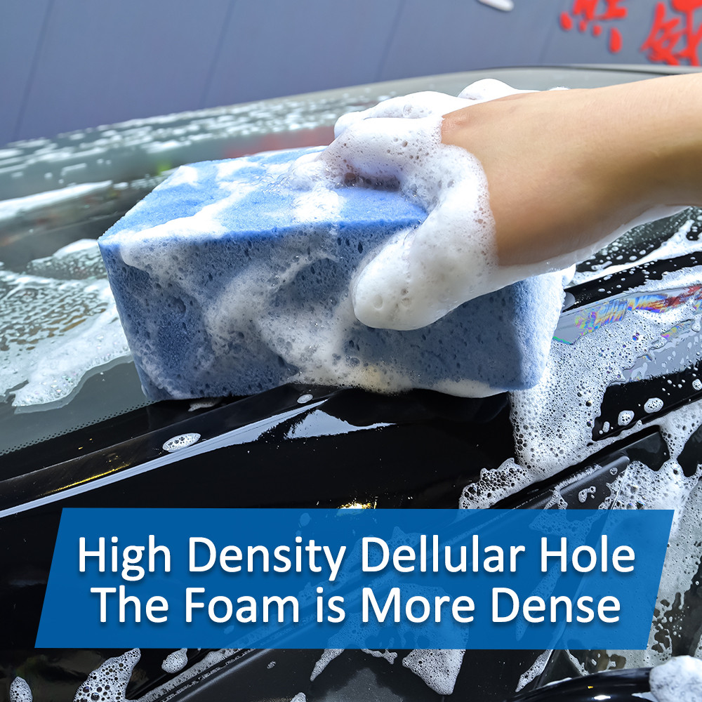 หมี บังคับ ฟองน้ําล้างรถสีฟ้าโฟมนุ่มขนาดใหญ่ฟองน้ําดูดซับซุปเปอร์จับสบายเครื่องมือทําความสะอาดรถปลอดรอยขีดข่วนอุปกรณ์รถยนต - รูปที่ 5
