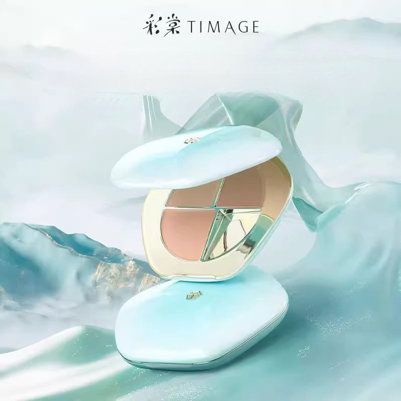 TIMAGE คอนซีลเลอร์ Tri สี Palette ผิวกระจ่างใสโทนสิวรอยน้ําตาติดทนนานปกปิด Dark Circles Face แต่งหน้