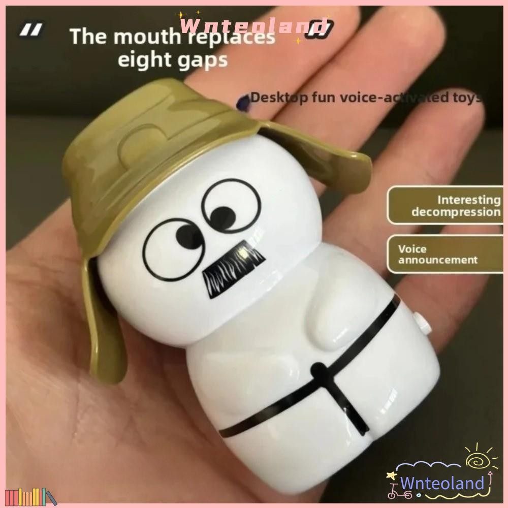 WNTEOLAND พวงกุญแจควบคุมเสียง, เสียง Widget 8 ซม. Baga Voice Toy, Widget Desktop Ornament Gift