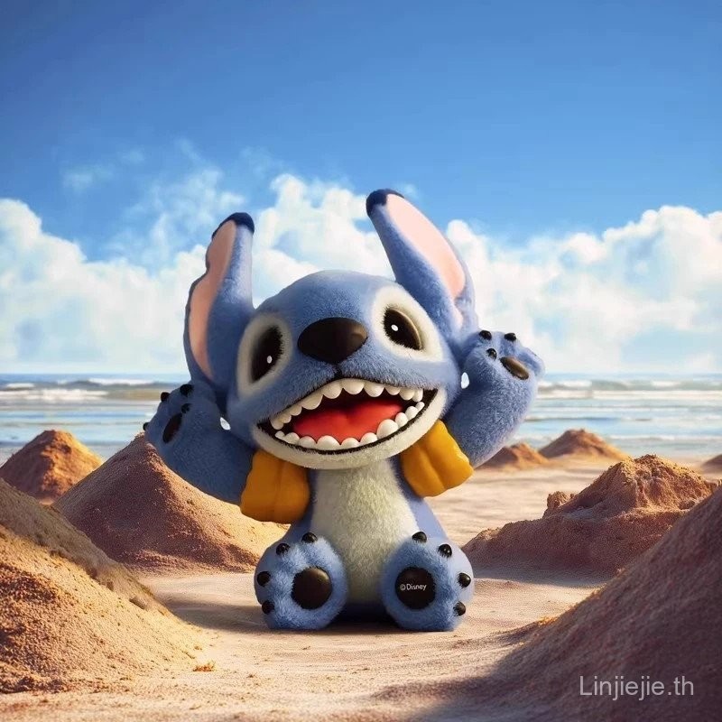 MINISO MINISO Premium Stitch Furry Adventure Series Flocking อินเทรนด์เล่น Mystery Bag Stitch Figure