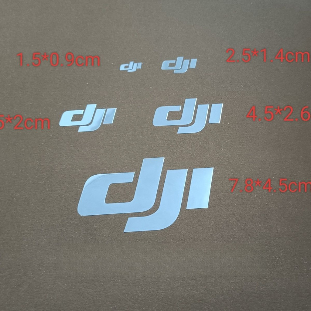 DJI metal letter stickers, mobile phone and notebook stickers, computer case personalized metal stic