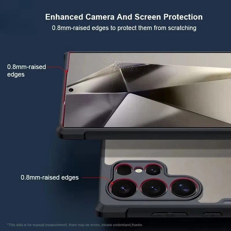 เคสโทรศัพท์อะคริลิกกันกระแทกสำหรับ Samsung A56 5G A36  A17 A16 A07 A05S A06 A55 A54 A35 A26 A15 เคสกันกระแทกใสสีดำ - รูปที่ 7