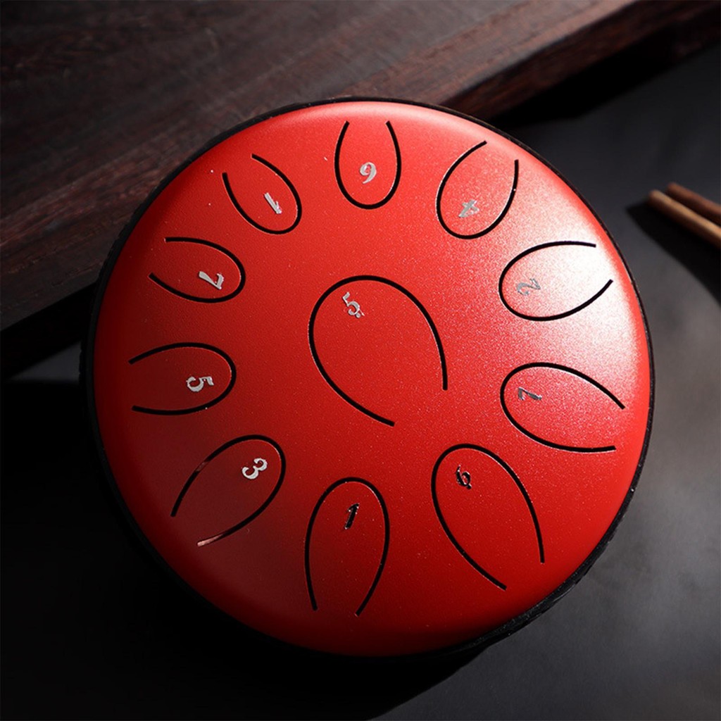 Steel Tongue Drum 11 Notes Hand Drums Rain Drum Instrument Portable Handpan Drum Mini Steel Tongue D