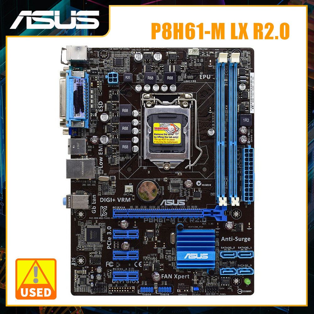 เหมาะสําหรับ P8H61-M LX3 R2.0 เมนบอร์ด LGA 1155 เดสก์ท็อป 16GB uATX เมนบอร์ด