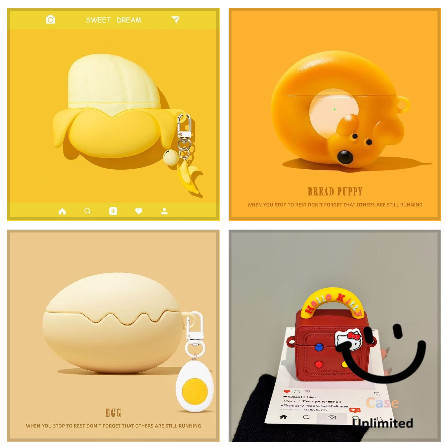 สําหรับ GOOJODOQ J201 J206 เคส Case เคสหูฟังบุคลิกภาพการ์ด Love Banana Eggshell