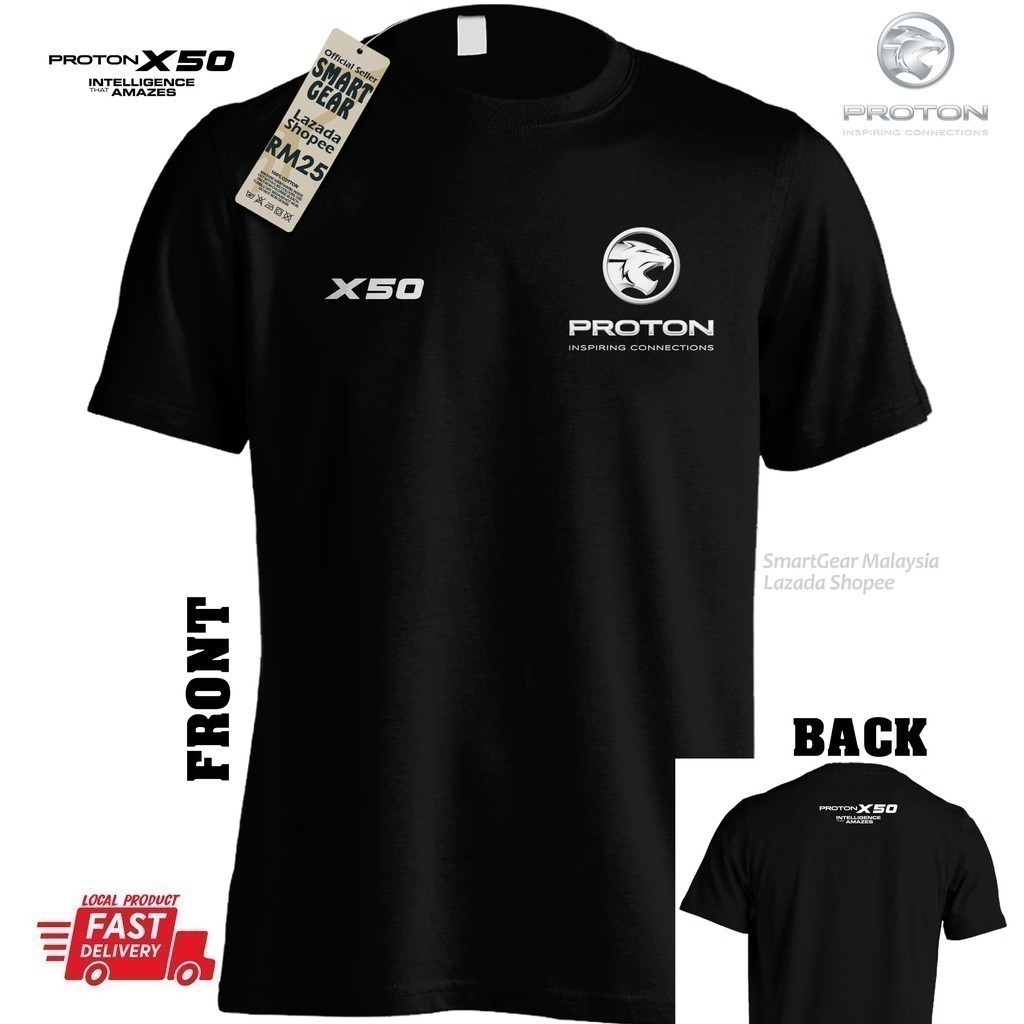 2025 Proton fashion X50 Car · เสื้อยืด Car Racing Automotive Tshirt Saga X70 Myvi