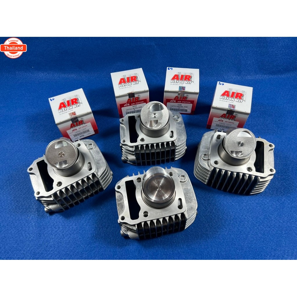 เสื้อสูWAVE125i ปลาวาฬ LED+ลูกสูAIR แท้ 52.4มิลstd/54มิล/56มิล/57มิล/59มิล พร้อมหลวาล์ว  WAVE125i ปล