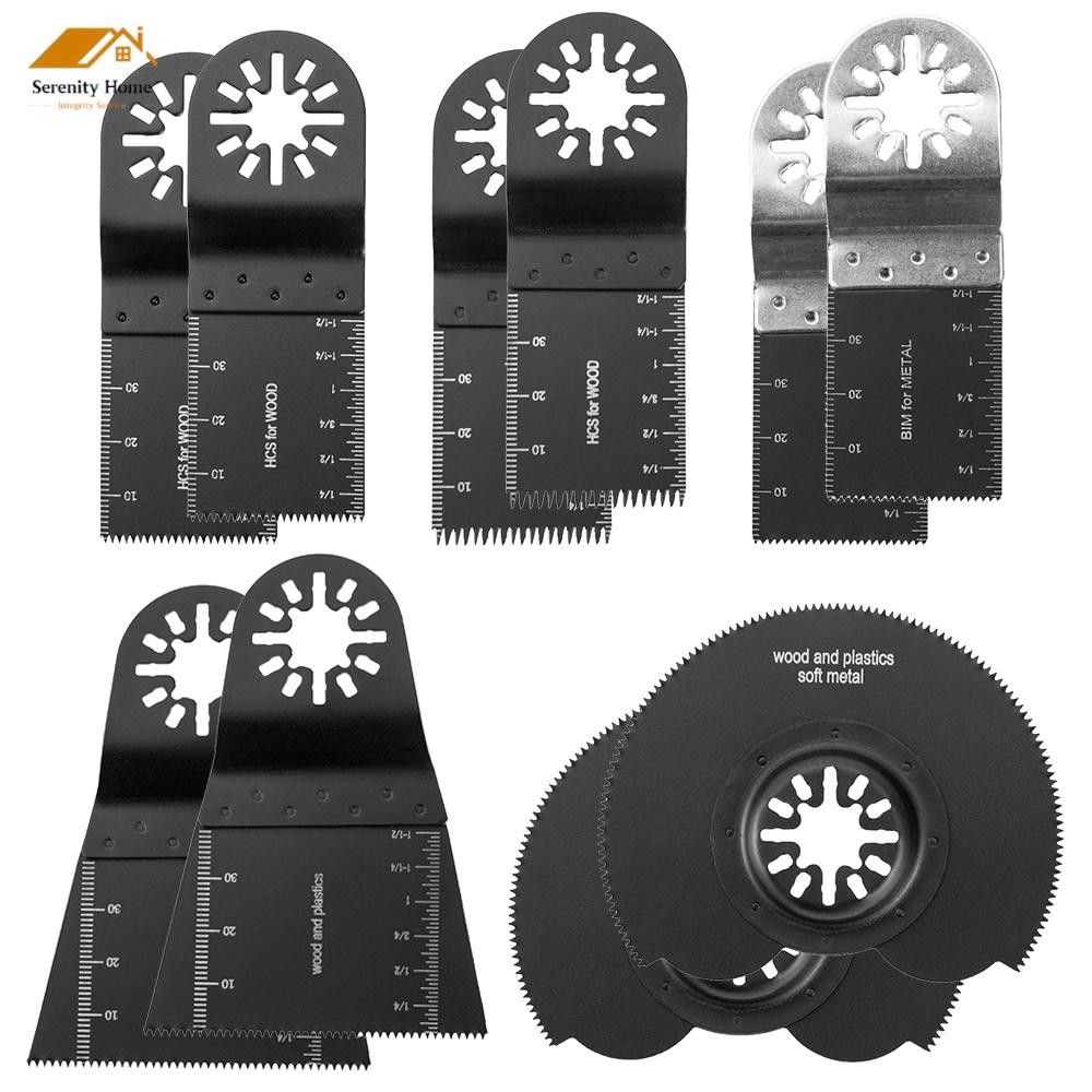 10pcs Fast Fit ผสมใบมีด Multi เครื่องตัดใบมีดชุด Professional โลหะไม้พลาสติกเล็บ Oscillating Multitool ใบเลื่อย SHOPQJC2475
