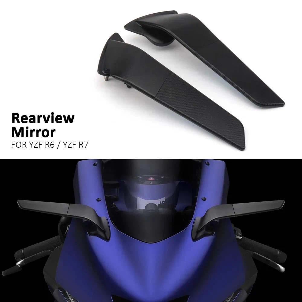 R6 ใหม่กระจกมองหลังสําหรับ YAMAHA YZF R6 R6 2017-2020 YZF R7 R7 2021 2022 2023 ปรับ Stealth กระจกกีฬ