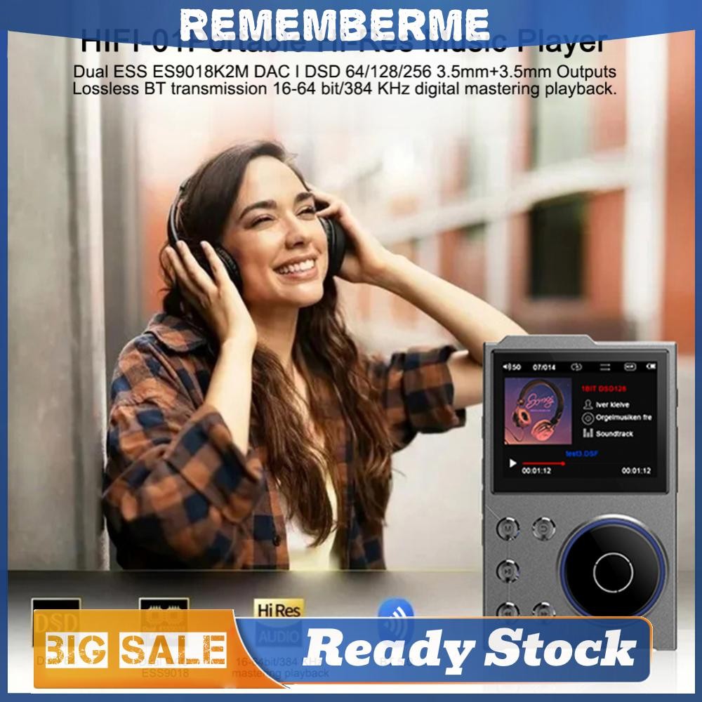 HiFi MP3 Player Lossless DSD เครื่องเล่นเพลงเสียงดิจิตอลบลูทูธ 5.3 HiFi Lossless Audio Player แบบพกพ