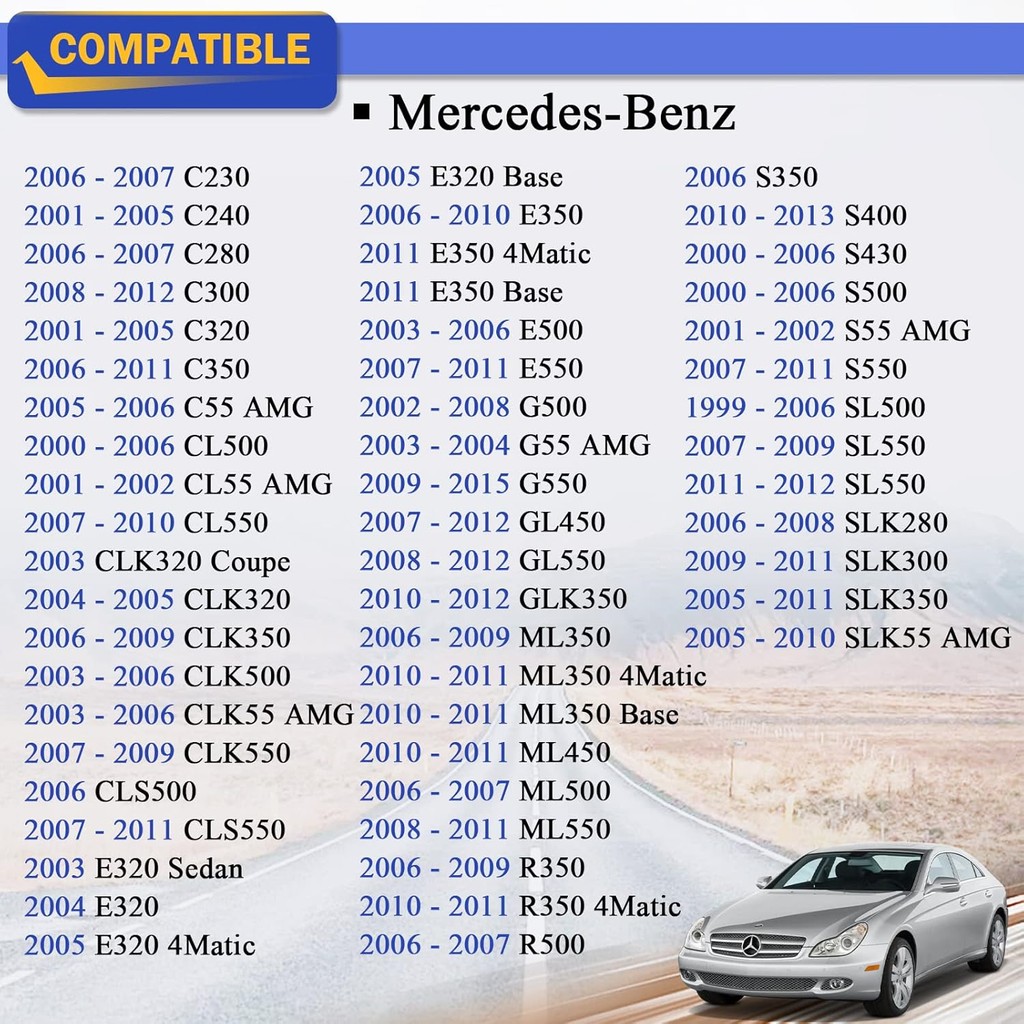ไส้กรองอากาศเครื่องยนต์สําหรับ Mercedes-Benz S400 GLK350 SL550 CLS550 E350 E550 R350 CL500 และอื่นๆ 