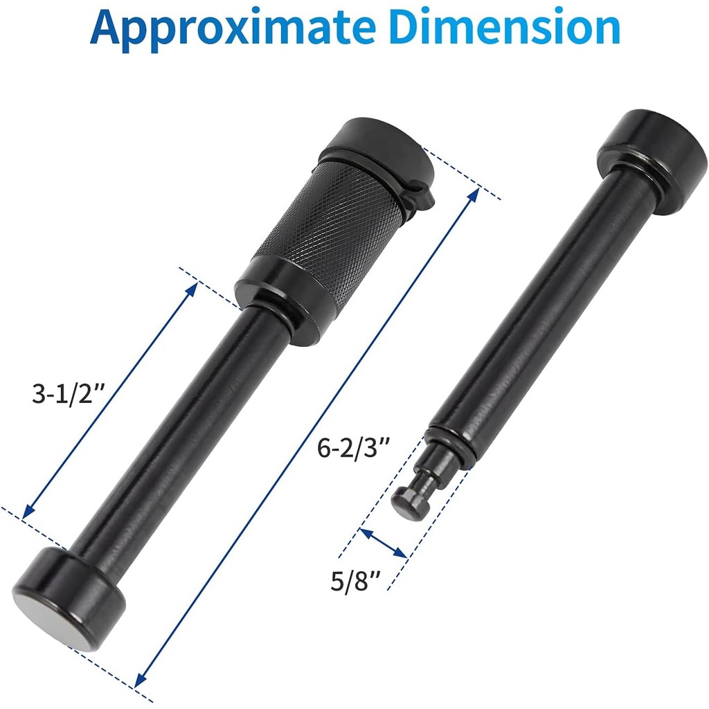 METOWARE Trailer Hitch Lock Hitch Receiver Lock เหมาะกับ Class III IV และ 2" 2-1/2" ตัวรับสัญญาณ 5/8