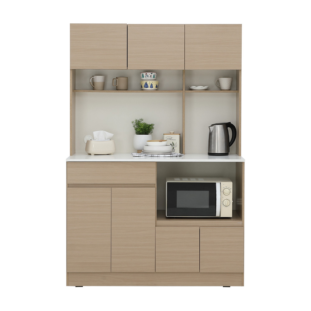 Furinbox ชุดครัว รุ่น SEAN ขนาด 120 ซม. - สีธรรมชาติ/ขาว