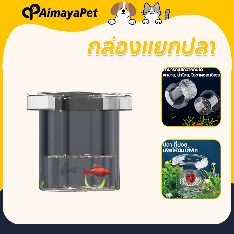 AimayaPet กล่องแยกปลา  ปกป้องไข่ปลา  ปกป้องต้นอ่อน เพิ่มอัตราการรอดชีวิตของปลา  ลอยอยู่ในน้ำ