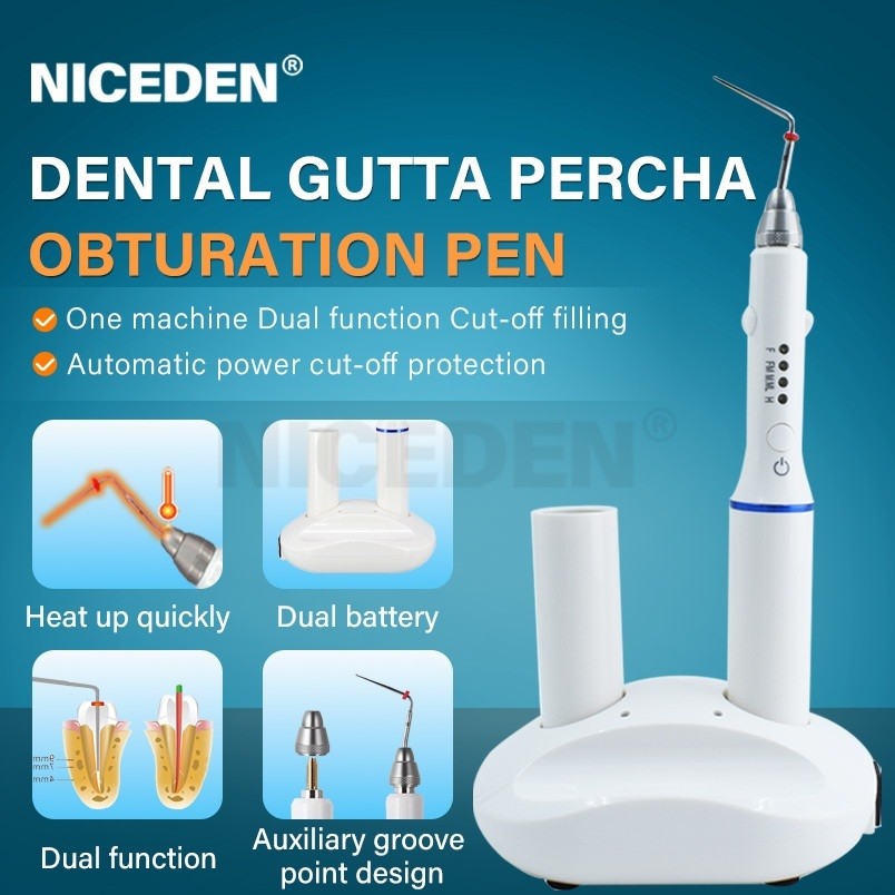 NICEDEN Dental Gutta Percha ปากกาดูดซับแบตเตอรี่คู่