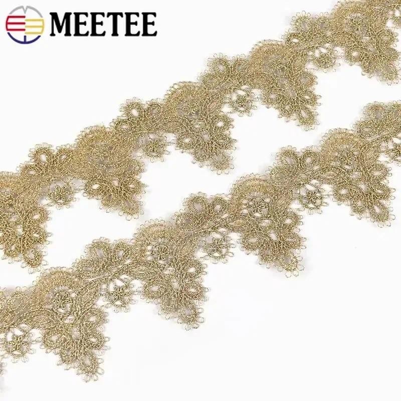 2Yards 5.8 ซม.เย็บปักถักร้อยลูกไม้ Trim ผ้า Fringe สําหรับชุดแต่งงานริบบิ้น DIY เย็บอุปกรณ์เสริม