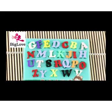 Big Love Silver Jewelry DIY Sterling Silver Clay Silver Clay Shaping Making Mold Uppercase ตัวอักษรต