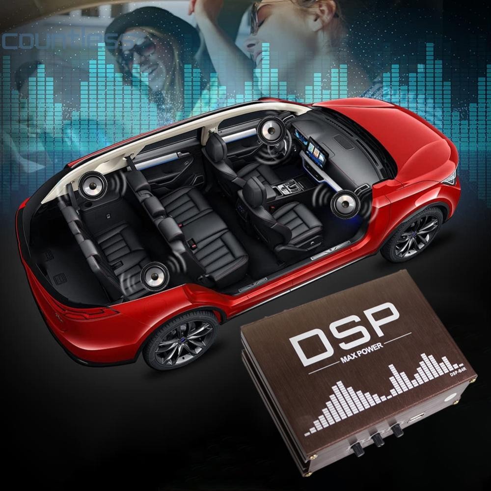 *-* 4x50W รถ DSP Digital Audio Processor รองรับ APP ควบคุมเสียงดิจิตอลโปรเซสเซอร์รถ DSP Amplifier สําหรับเครื่องเสียงรถยนต์ [countless.th]