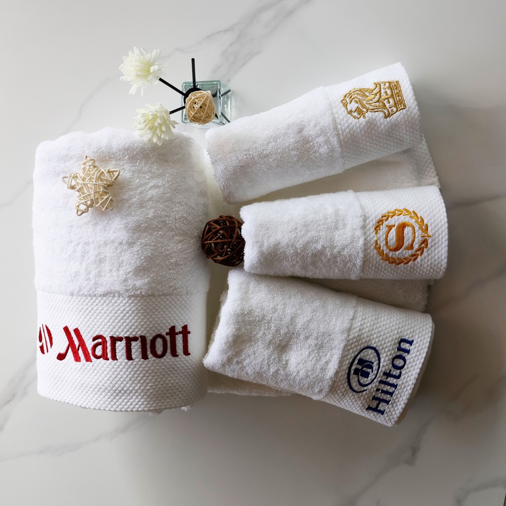 ผ้าเช็ดตัว Hilton Five-Star Vanhoulis Carlton Sheraton B & B ผ้าเช็ดตัวผ้าฝ้ายผ้าเช็ดตัวหนา