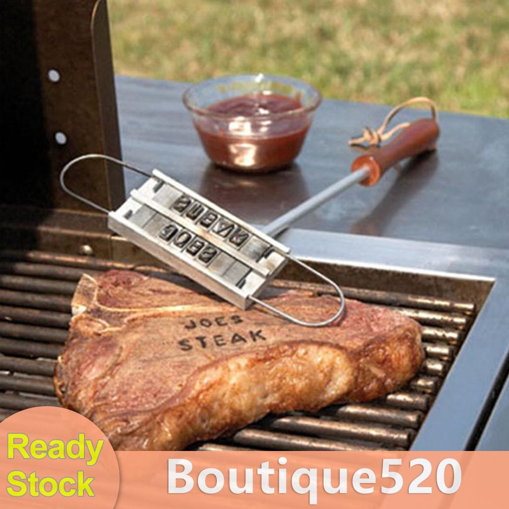 DIY BBQ สเต็กบรั่นดี Signature Sticks 55 ตัวอักษร BBQ Branding Marker Stick ชุดเครื่องมือปฏิบัติอุปก