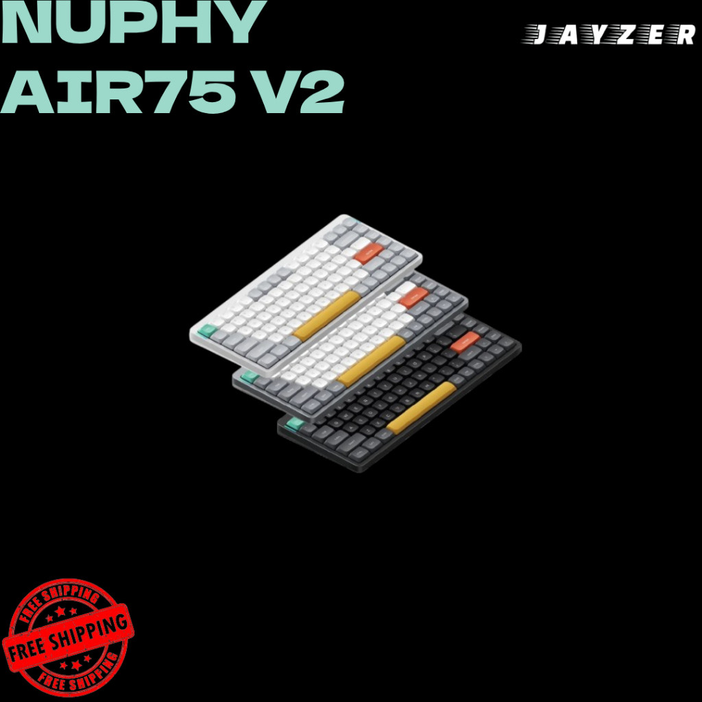 SG Nuphy Air75 V2 คีย์บอร์ดแบบกลไก Hot Swappable RGB Backlit สําหรับ Mac/Windows/IPad UBC