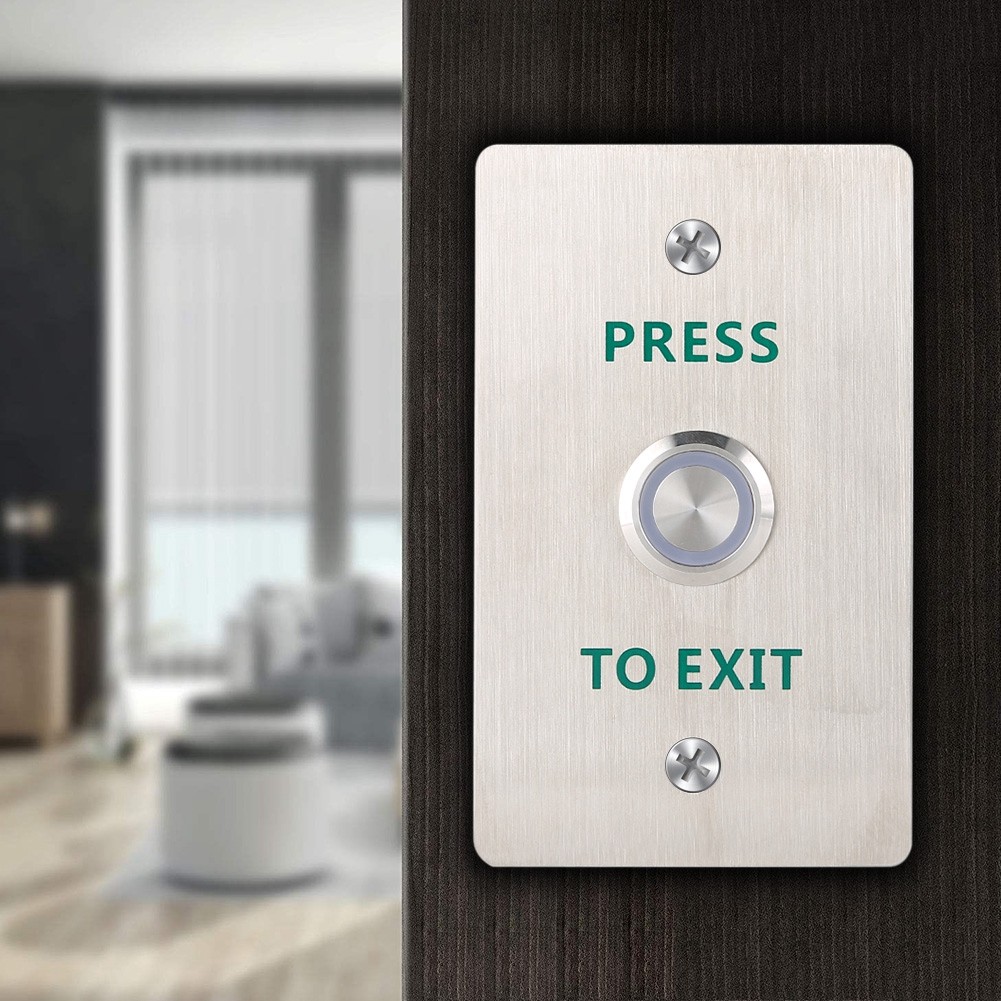 Ruba888-ph Nannday Access Control Switch DC12-24V ประตูโลหะเปิด Release กดเพื่อปุ่มทางออก LED สําหรั