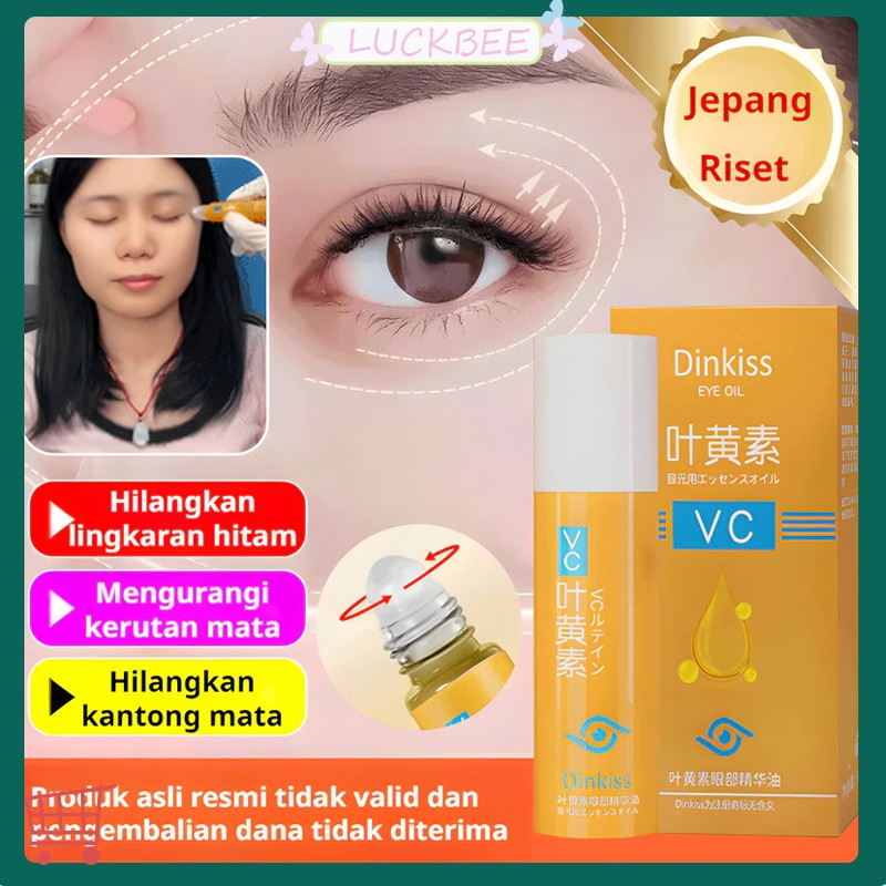 Eye Essence Oil/Eye Serum/VC Lutein Eye Serum ลบความหมองคล้ํา Fine Lines Eye กระเป๋า 360° อายโรลเลอร