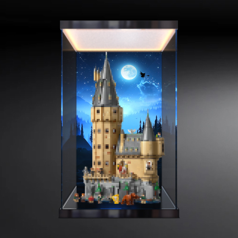 [กล่องแสดงโปร่งใส] เหมาะสําหรับ 76454 ปราสาทฮอกวอตส์หอหลักแฮร์รี่พอตเตอร์อาคารบล็อกรุ่นกล่องเก็บกล่อ