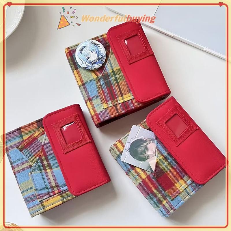 WBTH Creative Candy สีหลวมผ้าตารางการ์ดหนังสืออัลบั้มรูปแฟชั่น Idol Photo Collection K- Photocards รวบรวม Binder Vary