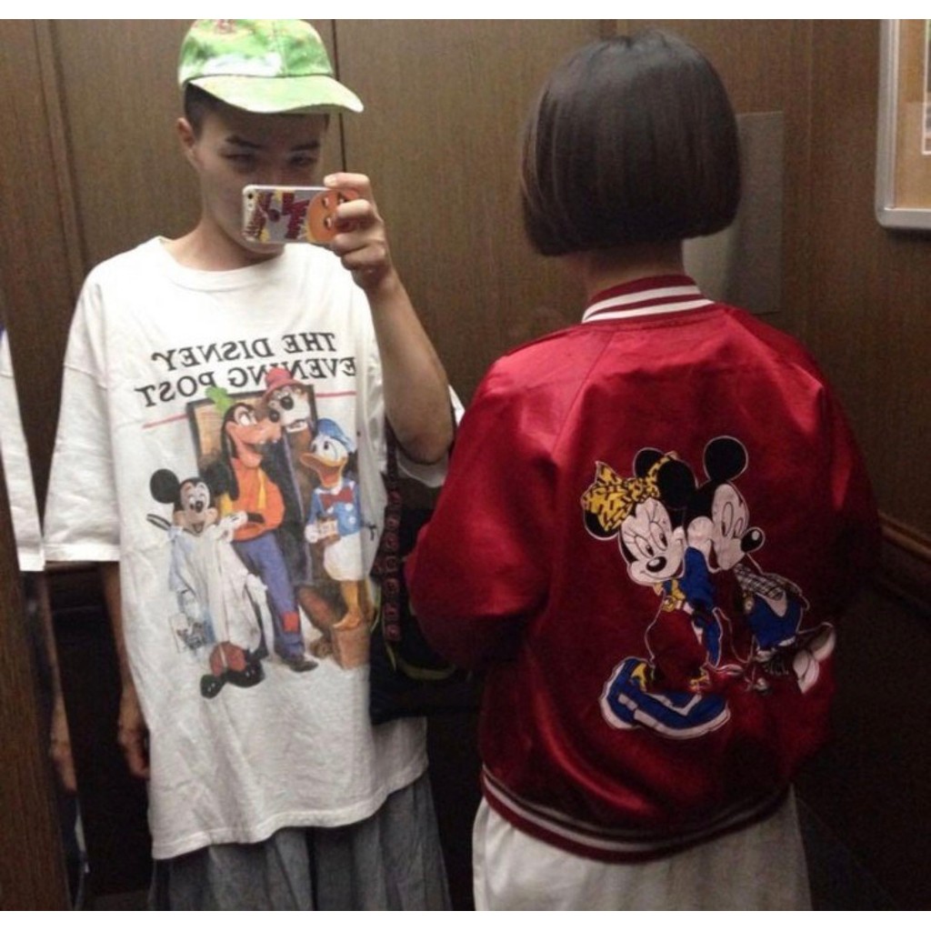 [i4p STUDIO] มิกกี้เมาส์แขนสั้นสีขาวบริสุทธิ์