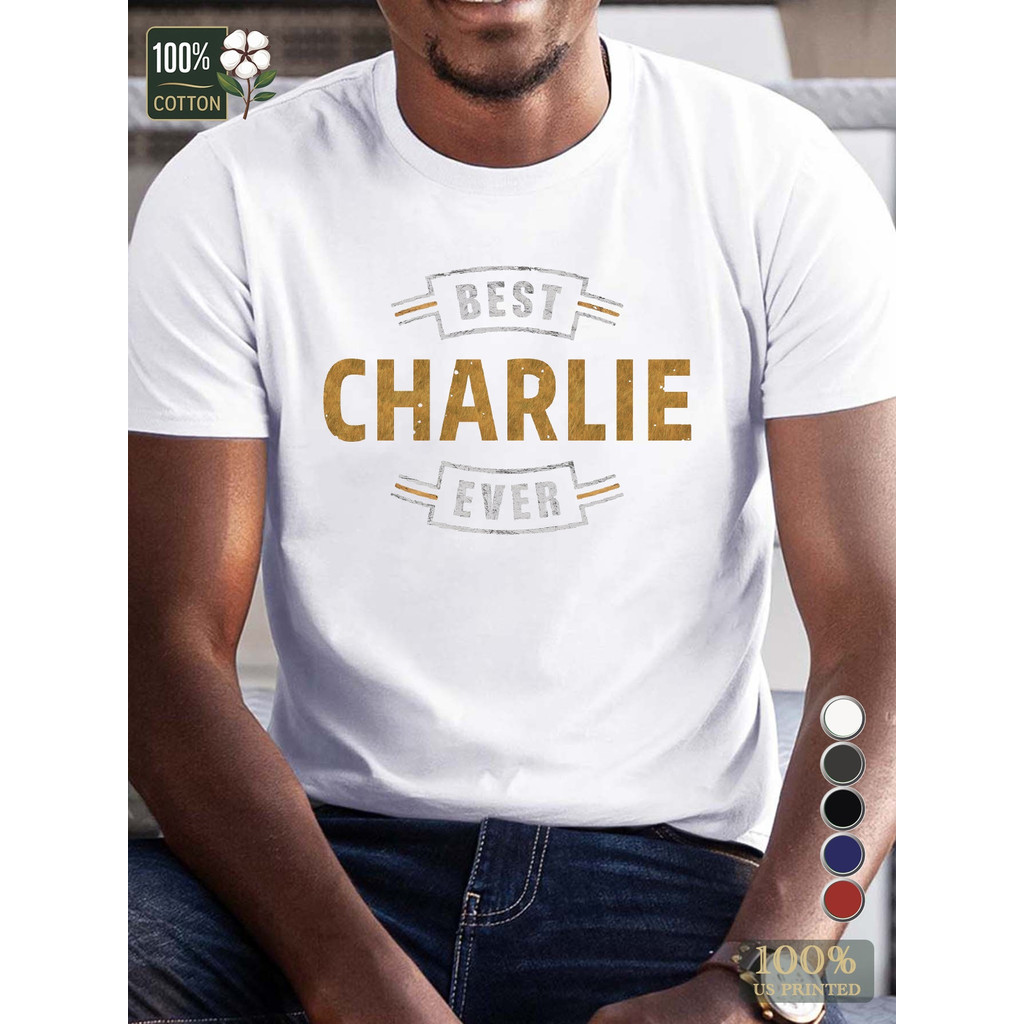 Pure Cotton NEW, 2025 Fit T-Shirt Men Charlie K6I4